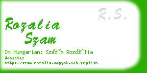 rozalia szam business card